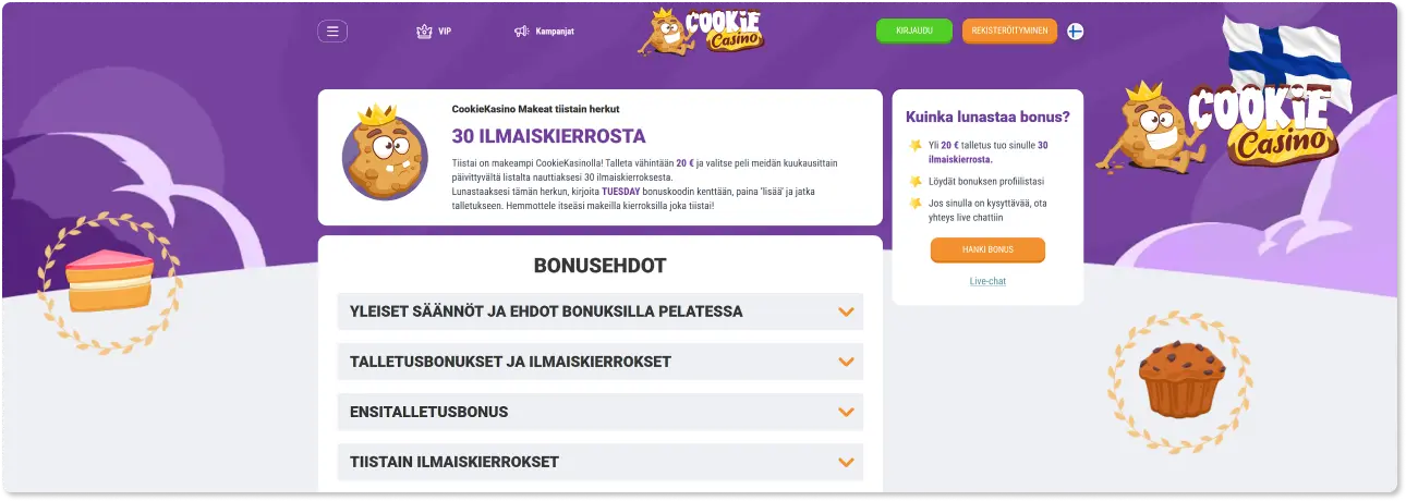 Cookie Casino Live-jakajat